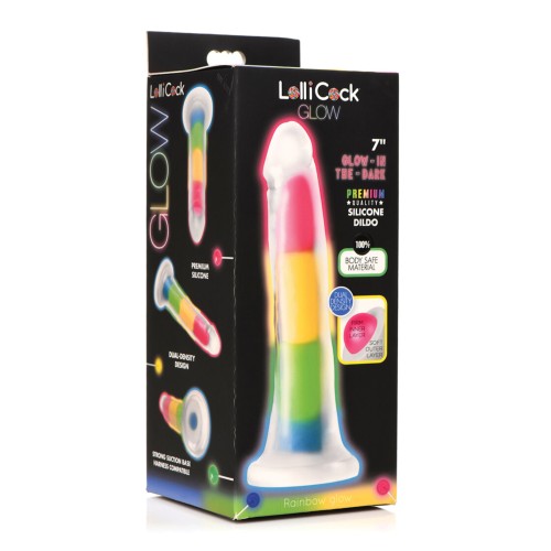 Dildo de Silicona de 7 Pulgadas que Brilla en la Oscuridad Curve Toys